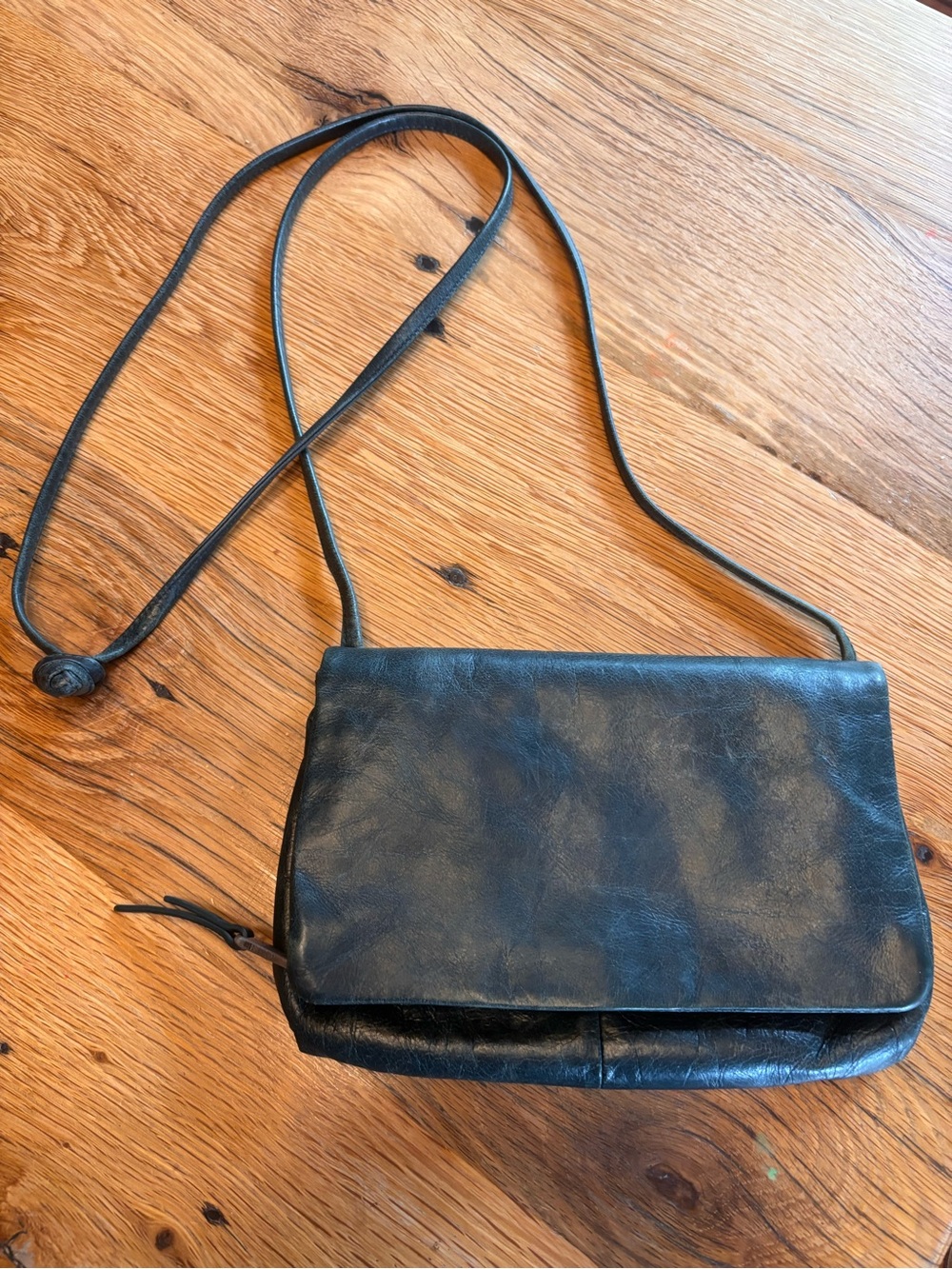 HOBO International fold-over clutch crossbody bag / EUC / Dark Emerald